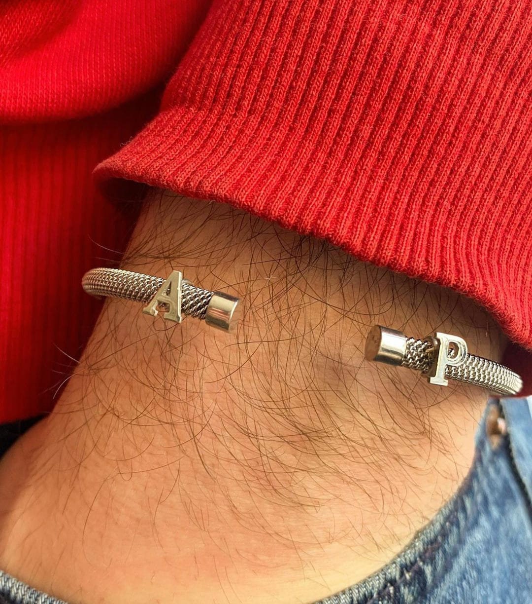 Personalized Men's Bracelet, Custom initial Men Bracelet, Mens Cuff, Birthday Gift for Him, Boyfriend Bracelet, Anniversary Gift For Him