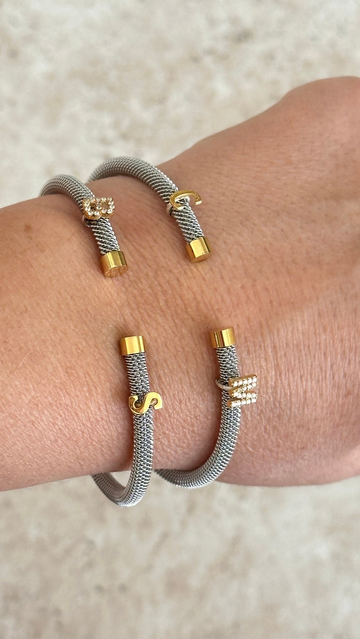 Initial Letter Cuff Bracelet Woman and Men, Personalized Couples Bracelet, Custom Name Bangle, Initial Jewelry, Personalized gift